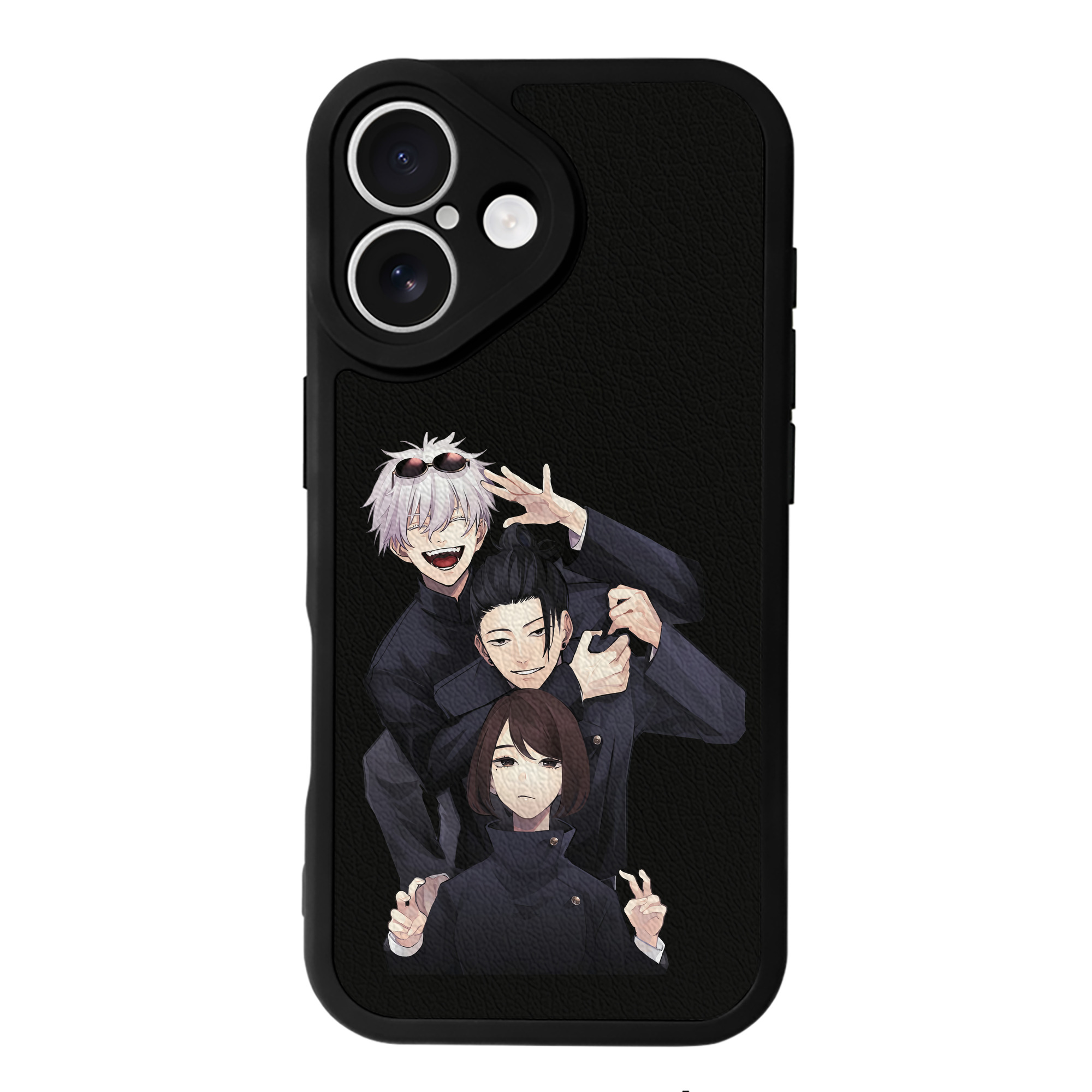 （画像用） 呪術廻戦 Jujutsu Kaisen 【iPhone 16シリーズ対応】シリコンスマホケース（レザー調） 材質：シリコン